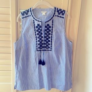 JCrew Navy top. Perfect for the 4th!